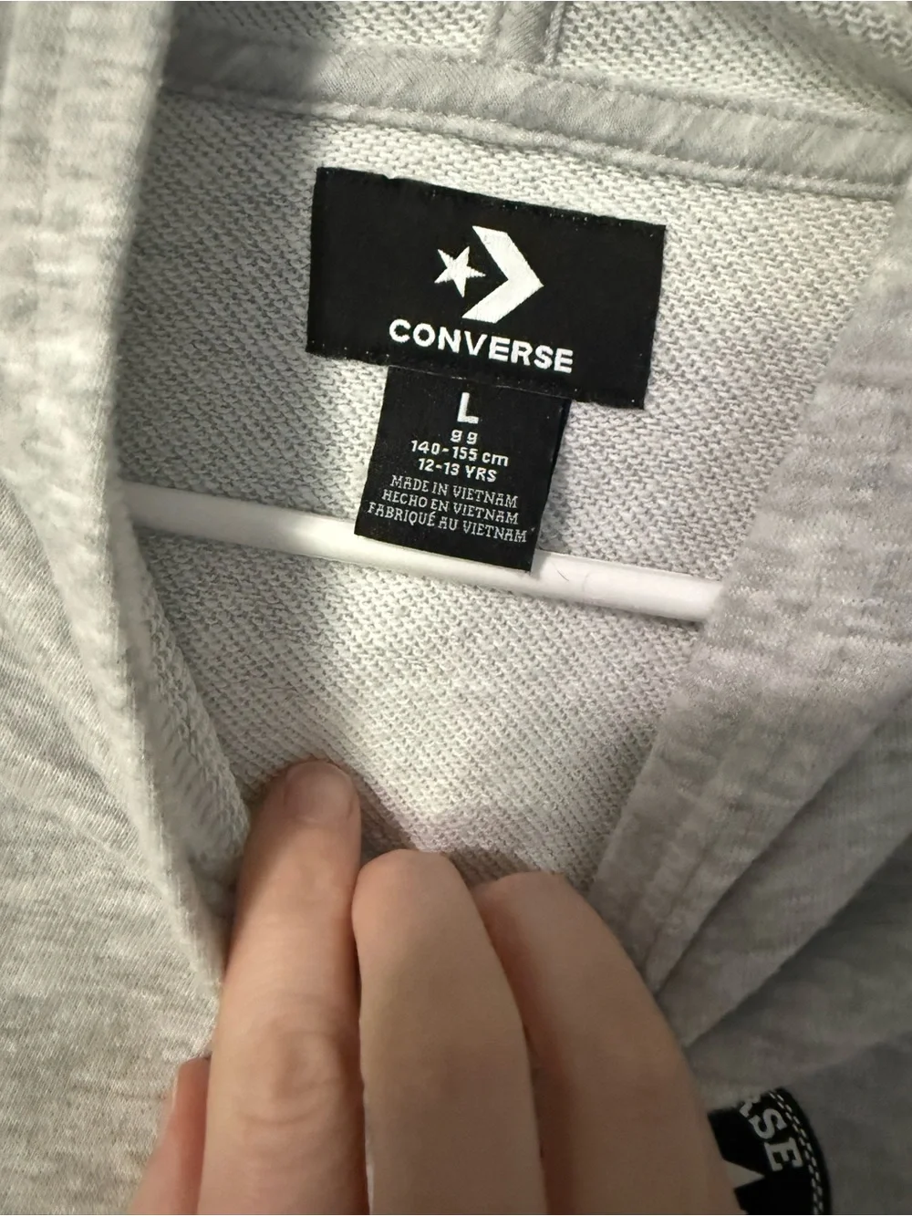 Converse Youth Light Gray All-Star Hooded Sweatshirt